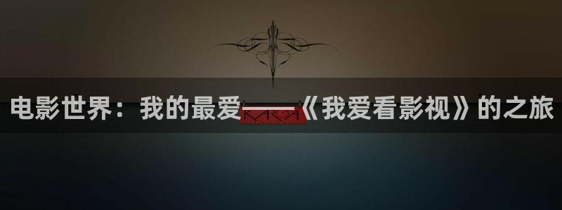 电影世界：我的最爱——《我爱看影视》的之旅